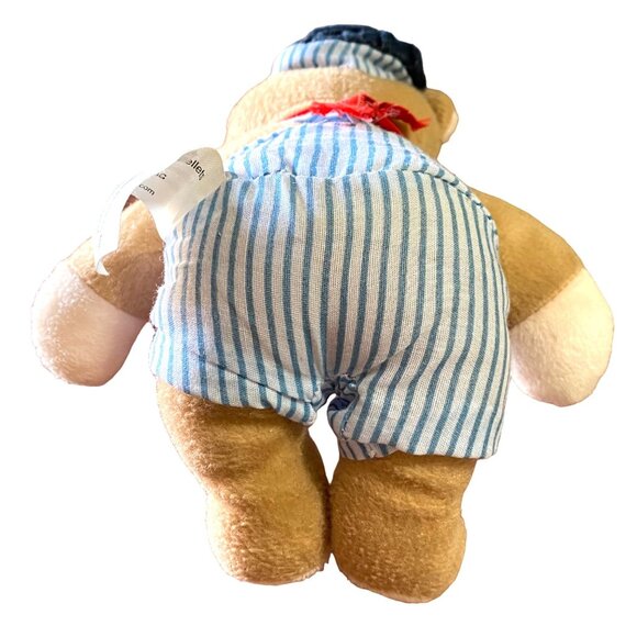 Train Engineer Plush Teddy Bear 6" Sitting Railroad Soft Toy Charles Products - Picture 3 of 4